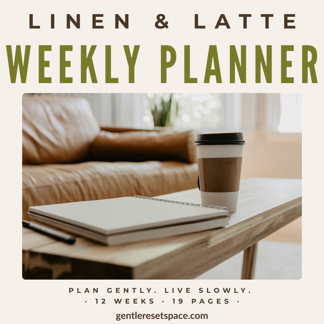 Linen & Latte Weekly Planner — Printable PDF
