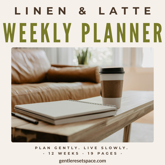 Linen & Latte Weekly Planner — Printable PDF